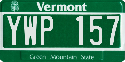 VT license plate YWP157