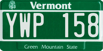 VT license plate YWP158