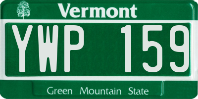 VT license plate YWP159