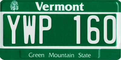 VT license plate YWP160