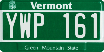 VT license plate YWP161