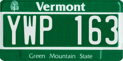 VT license plate YWP163