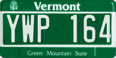 VT license plate YWP164