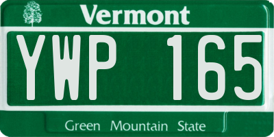 VT license plate YWP165