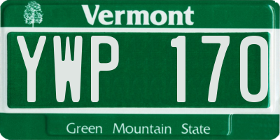 VT license plate YWP170