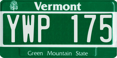VT license plate YWP175