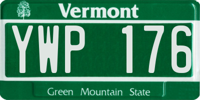 VT license plate YWP176