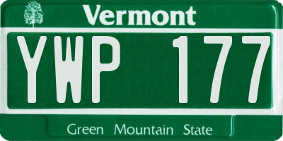 VT license plate YWP177