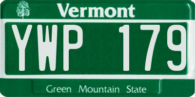 VT license plate YWP179