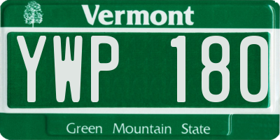 VT license plate YWP180