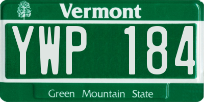 VT license plate YWP184