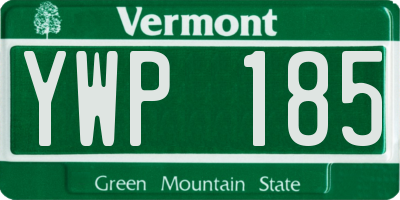 VT license plate YWP185