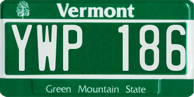 VT license plate YWP186
