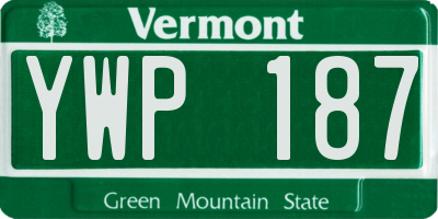 VT license plate YWP187