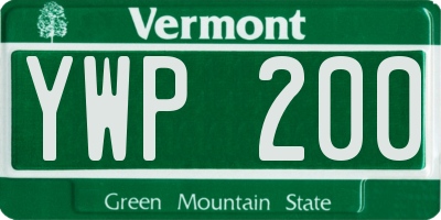 VT license plate YWP200