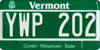 VT license plate YWP202