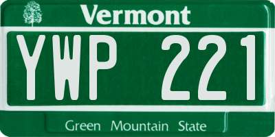 VT license plate YWP221
