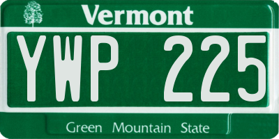 VT license plate YWP225