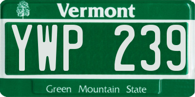 VT license plate YWP239