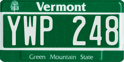VT license plate YWP248