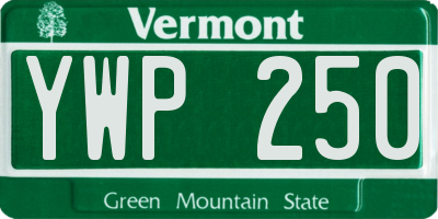 VT license plate YWP250