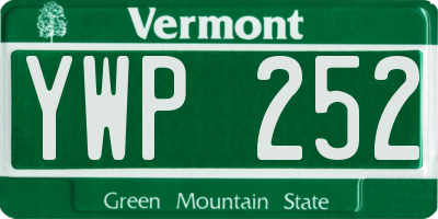 VT license plate YWP252