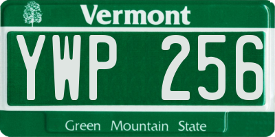 VT license plate YWP256
