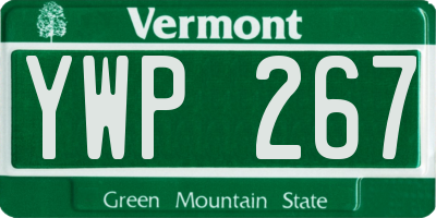 VT license plate YWP267