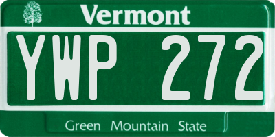 VT license plate YWP272
