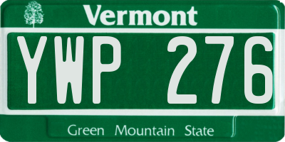 VT license plate YWP276