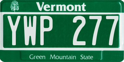 VT license plate YWP277