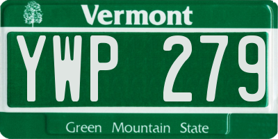 VT license plate YWP279