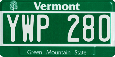 VT license plate YWP280
