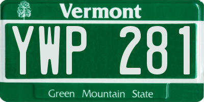 VT license plate YWP281