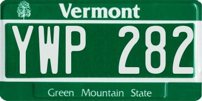VT license plate YWP282