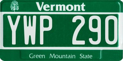 VT license plate YWP290