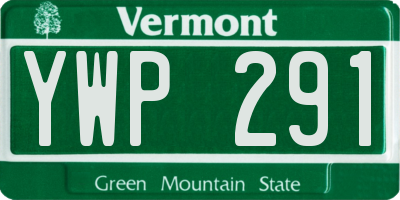 VT license plate YWP291