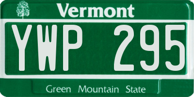VT license plate YWP295
