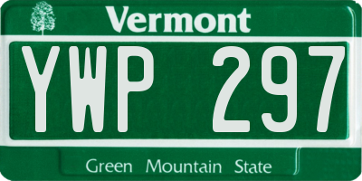 VT license plate YWP297