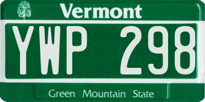 VT license plate YWP298