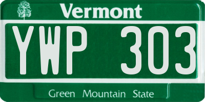 VT license plate YWP303