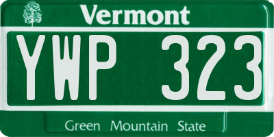 VT license plate YWP323