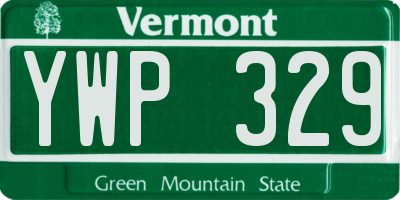 VT license plate YWP329