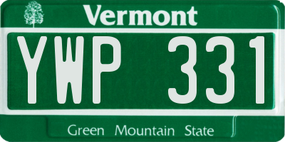 VT license plate YWP331
