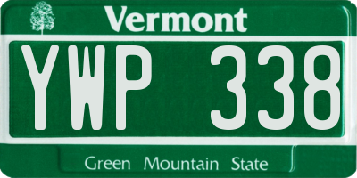 VT license plate YWP338