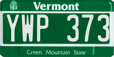 VT license plate YWP373