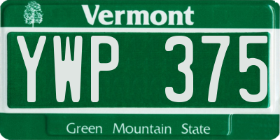 VT license plate YWP375