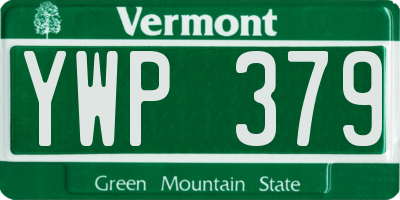 VT license plate YWP379