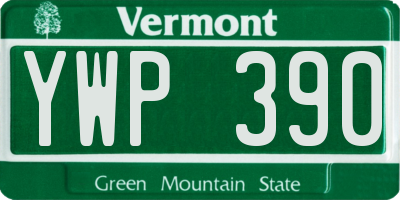 VT license plate YWP390