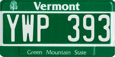VT license plate YWP393